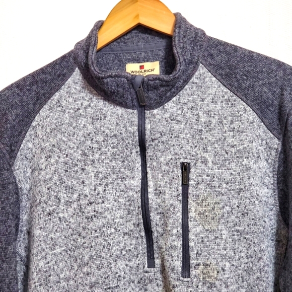 Woolrich Quarter Zip Pullover Gray Mens XXL - Picture 2 of 4